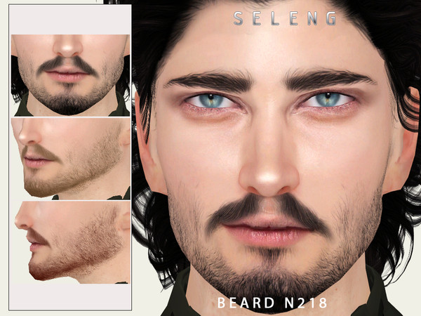 Sims 4 — Beard N218 by Seleng — HQ compatible beard with 21 colours, available for Teen to Elder.