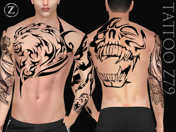 Sims 4 — TATTOO Z79 by ZENX — Base Game