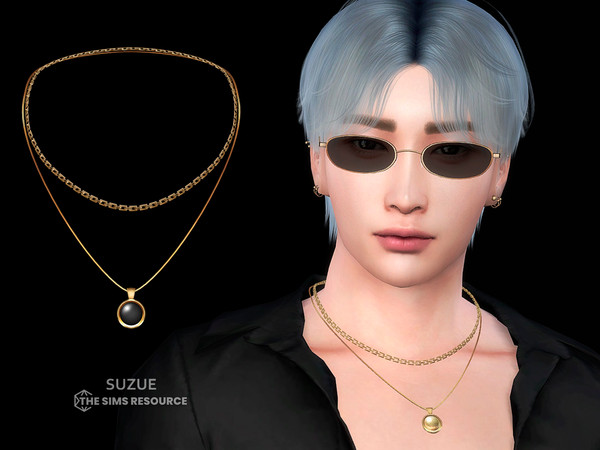 Sims 4 — Xander Necklace by Suzue — New Mesh (Suzue)