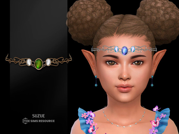 Sims 4 — Fantasy V2 Circlet Child by Suzue — New Mesh (Suzue)