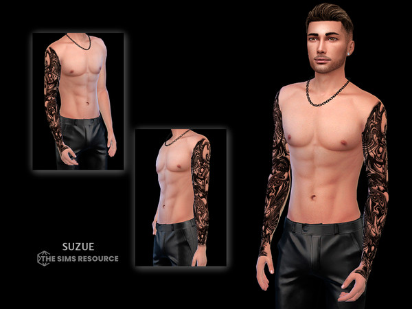 Sims 4 — Arms Tattoos N41 by Suzue — 12 Swatches
