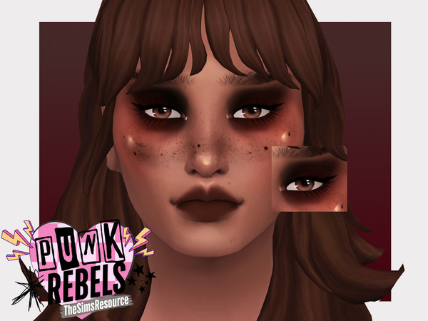 Sims 4 — Punk Rebels Grunge Eyeshadow by Sagittariah — base game compatible, 5 swatches, properly tagged, enabled for all