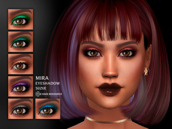 Sims 4 — Mira Eyeshadow N97 by Suzue — 8 Swatches