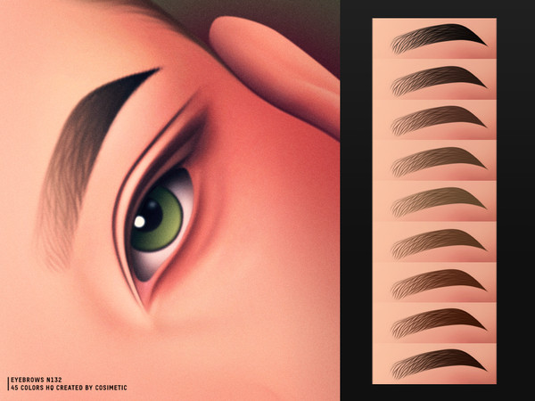 Sims 4 — Eyebrows N132 by cosimetic — - Female