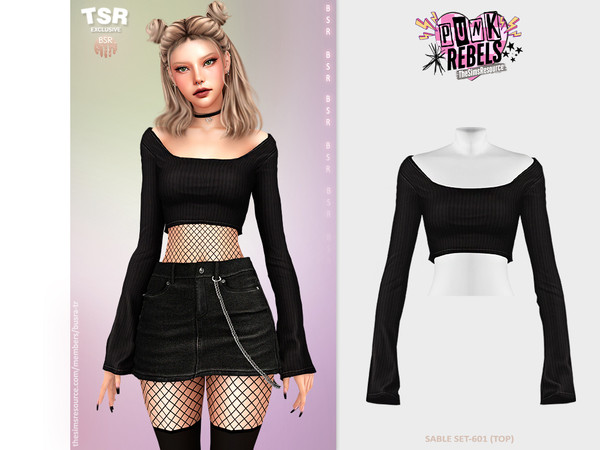 Sims 4 — SABLE SET-601 (TOP) BD1533 by busra-tr — 10 colors Adult, Elder, Teen, Young Adult