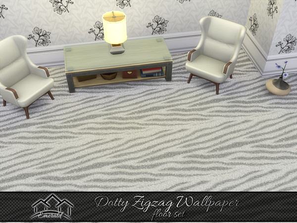 Sims 4 — Dotty Zigzag Wallpaper floor 6 by Emerald — Create a stress free environment you will enjoy everyday with dotty