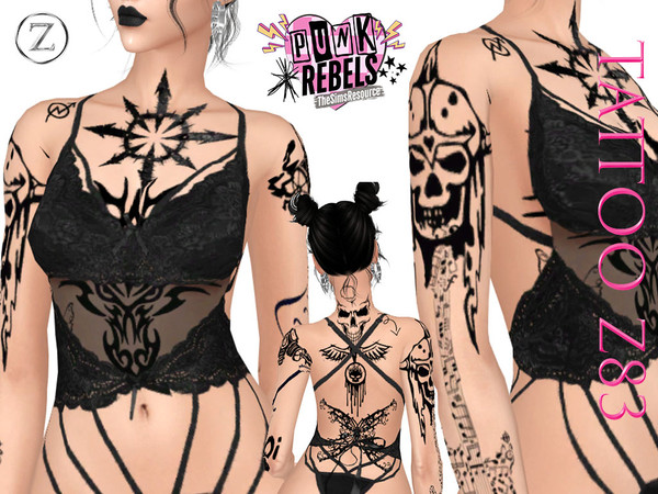 Sims 4 — TATTOO Z83 by ZENX — Base Game