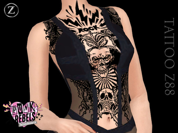 Sims 4 — TATTOO Z88 by ZENX — Base Game