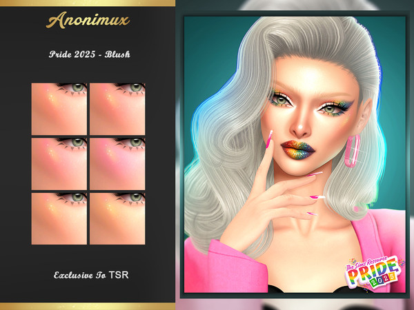 Sims 4 — PRIDE 2025 - Blush by Anonimux_Simmer — - 6 Swatches