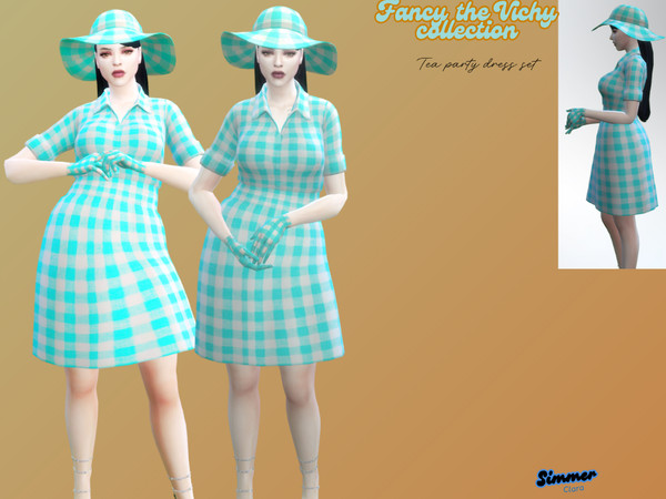 Sims 4 — Tea party dress set by SimmerClara — This tea Party dress is perfect for any formal occasion this summer. It