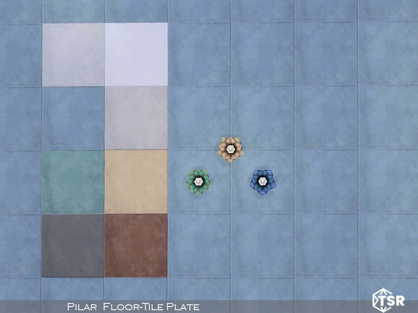 Sims 4 — FloorTile Plate by Pilar — Tiles ideal for bathrooms and kitchens, try combining them