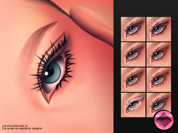 Sims 4 — 2D Eyelashes N162 V2 by cosimetic — - Female