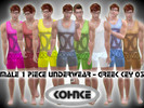 Sims 4 — Kohnke One Piece Underwear Greek Key 03 by CHKohnke — One Piece Underwear - 8 colours