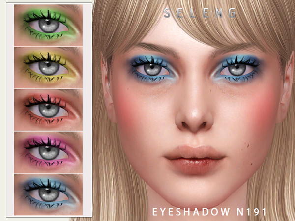Sims 4 — Eyeshadow N191 by Seleng — The eyeshadow has 19 colours and HQ compatible. Allowed for teen, young adult, adult
