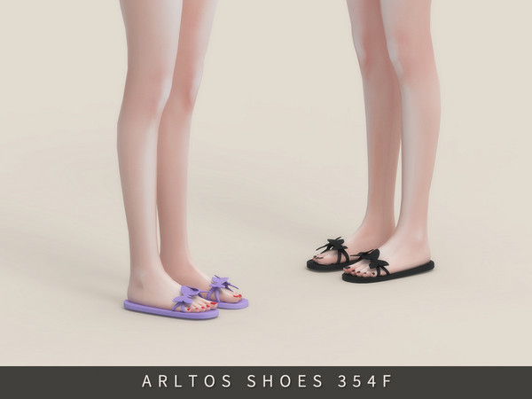 Sims 4 — Butterfly slippers Female by Arltos — 6 colors.