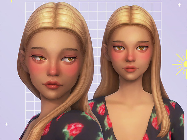 Sims 4 — Long Tucked Hair - Fix & V2 by miikocc — I've always wanted to use this hair, but the crunched effect from