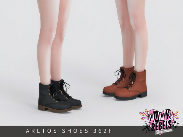 Sims 4 — Punk Rebels - Martin boots Female by Arltos — 13 colors.
