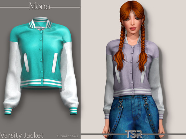 Sims 4 — [LookBuilder] VarsityJacket_MaleVersion by Mona — -New mesh-
