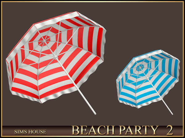 Sims 4 — Sims House LOUNGE UMBRELLA | BEACH PARTY 2 by Sims_House — BEACH PARTY 2