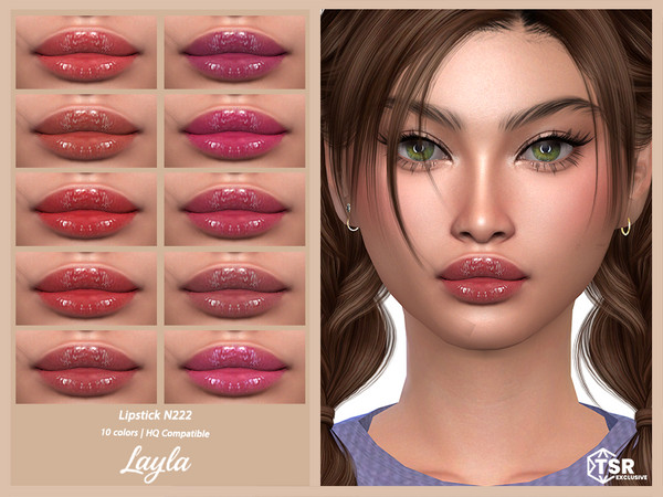 Sims 4 — Lipstick N222 by Layla — Previews were made using HQ Mod