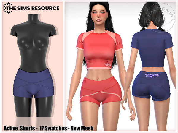 Sims 4 — [LookBuilder] Active Shorts by Harmonia — New Mesh