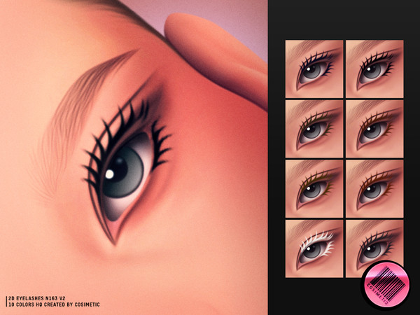 Sims 4 — 2D MM Eyelashes N163 V2 by cosimetic — - Female
