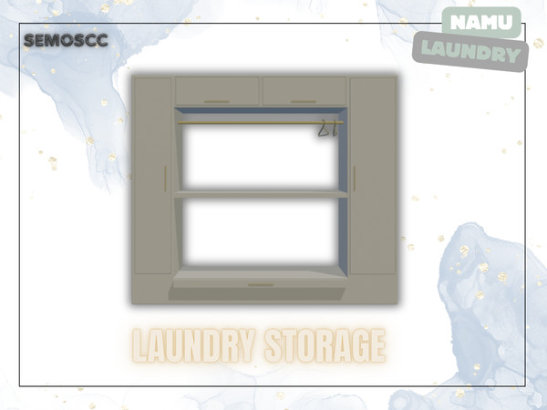 Sims 4 — [SCC] Namu Laundry Storage by semoscc — A Laundry set with 2 color swatches so make your laundry room chic :)