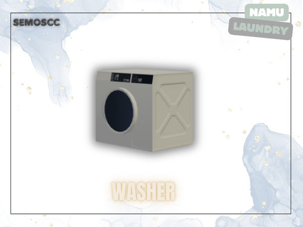 Sims 4 — [SCC] Namu Washer by semoscc — A Laundry set with 2 color swatches so make your laundry room chic :)