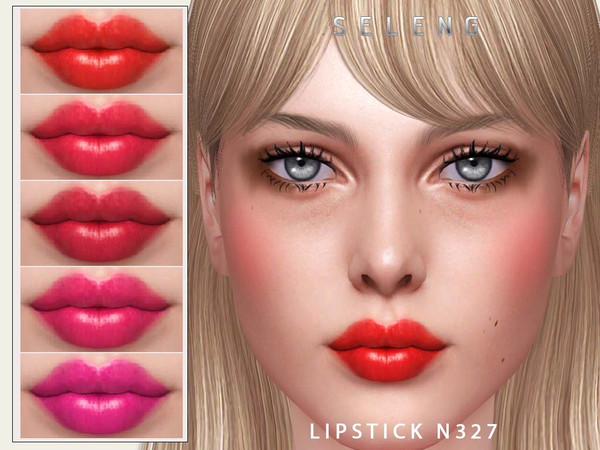 Sims 4 — Lipstick N327 by Seleng — The lipstick has 15 colours and HQ compatible. Allowed for teen, young adult, adult