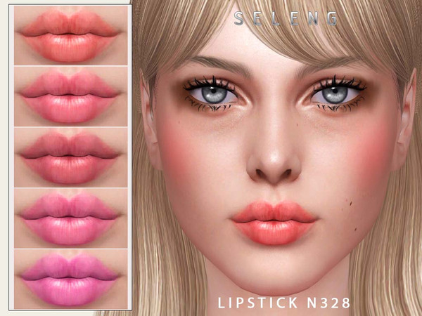 Sims 4 — Lipstick N328 by Seleng — The lipstick has 15 colours and HQ compatible. Allowed for teen, young adult, adult