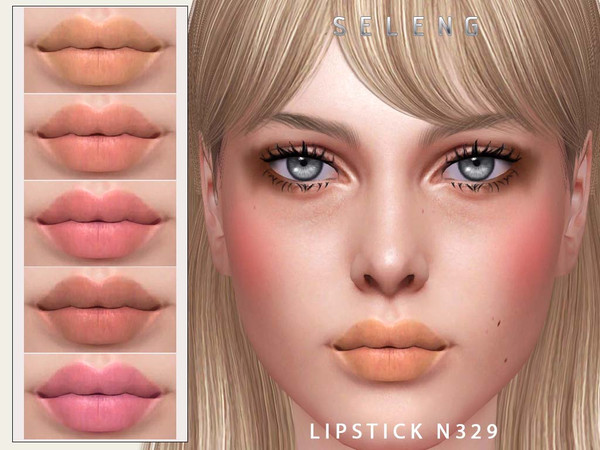 Sims 4 — Lipstick N329 by Seleng — The lipstick has 15 colours and HQ compatible. Allowed for teen, young adult, adult