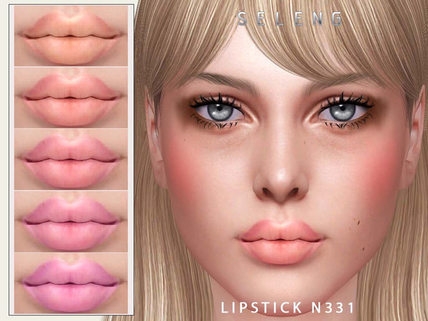Sims 4 — Lipstick N331 by Seleng — The lipstick has 15 colours and HQ compatible. Allowed for teen, young adult, adult