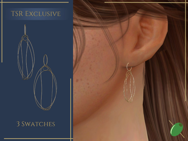 Sims 4 — Leslie Hoops by Pitted0live — Natural flowing design hoops Custom catalog image