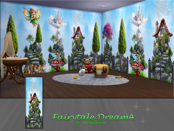 Sims 4 — Fairytale Dream4.package by matomibotaki — Fairytale children's wallpapers to dream and let your imagination run