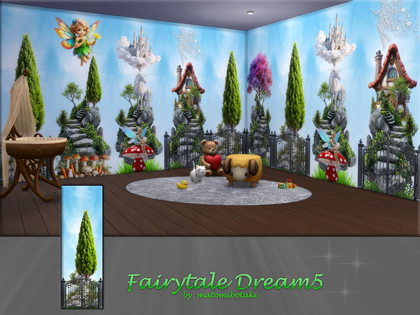 Sims 4 — Fairytale Dream5.package by matomibotaki — Fairytale children's wallpapers to dream and let your imagination run