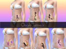 Sims 4 — Occult Tattoo - 1 by raebaekae — Each swatch is a tattoo for a different occult sim type.