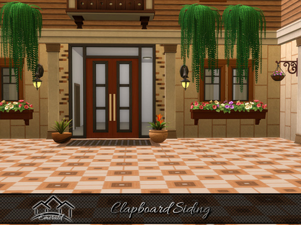 Sims 4 — Clapboard Siding 3 by Emerald — Modern accent wall are perfectly eye catching in your exterior home.