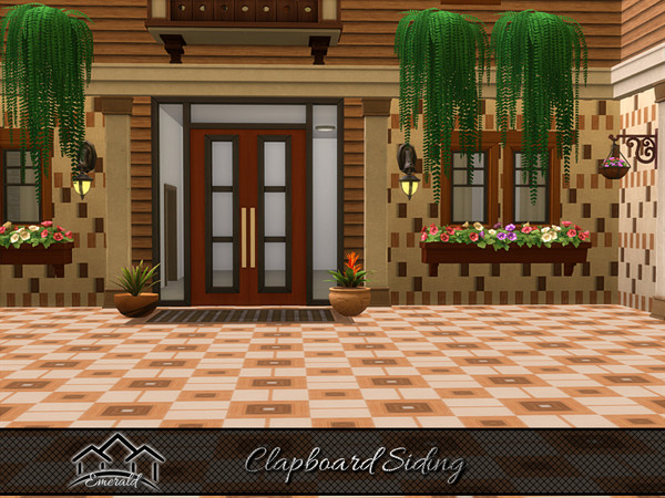 Sims 4 — Clapboard Siding 4 by Emerald — Modern accent wall are perfectly eye catching in your exterior home.