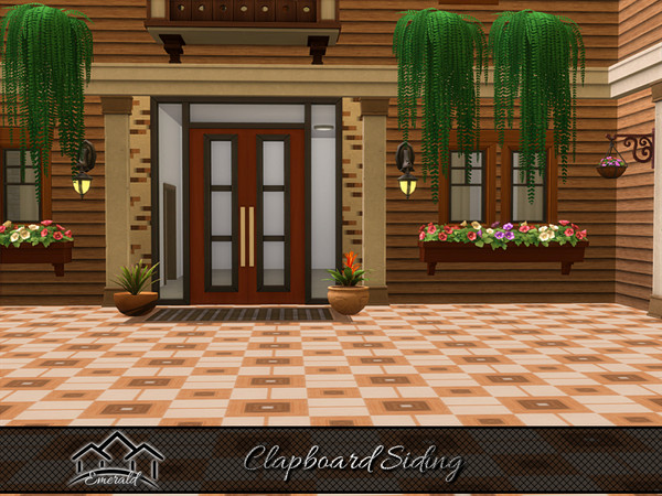 Sims 4 — Clapboard Siding 5 by Emerald — Modern accent wall are perfectly eye catching in your exterior home.
