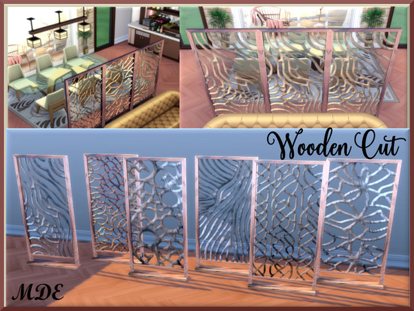 Sims 4 — MDE-Divider Set-Wooden Cut by MDE — Another decoration for your home: Room Dividers. These dividers will be one