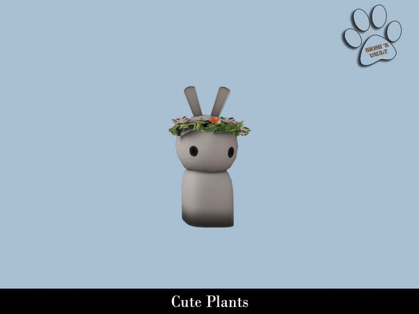 Sims 4 — Cute Plants - Bunny #2 by siomisvault — I have to haha I needed cute plant pots so I made like many of them and