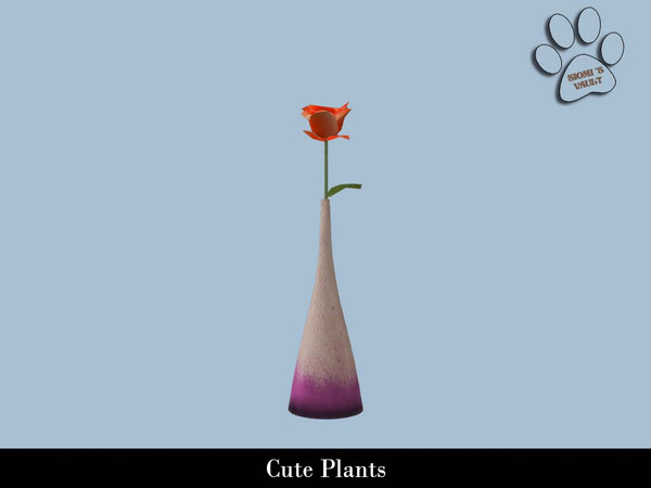 Sims 4 — Cute Plants - Large Vase by siomisvault — I have to haha I needed cute plant pots so I made like many of them