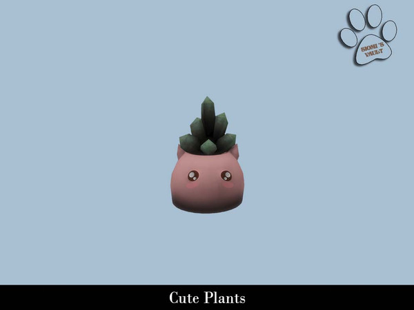 Sims 4 — Cute Plants - Neko Plant by siomisvault — I have to haha I needed cute plant pots so I made like many of them