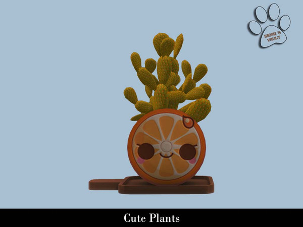 Sims 4 — Cute Plants - Orange Vase by siomisvault — I have to haha I needed cute plant pots so I made like many of them