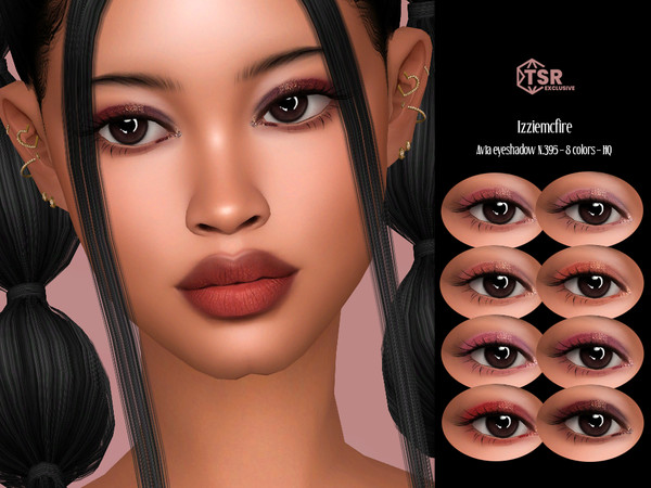 Sims 4 — IMF Avia Eyeshadow N.395 by IzzieMcFire — Avia Eyeshadow N.395 contains 8 colors in hq texture.