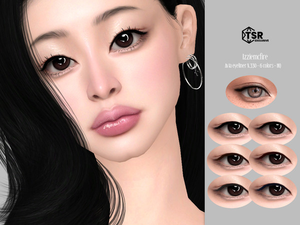 Sims 4 — IMF Avia Eyeliner N.330 by IzzieMcFire — This eyeliner was initially made for a monolid style pre-set I have, so