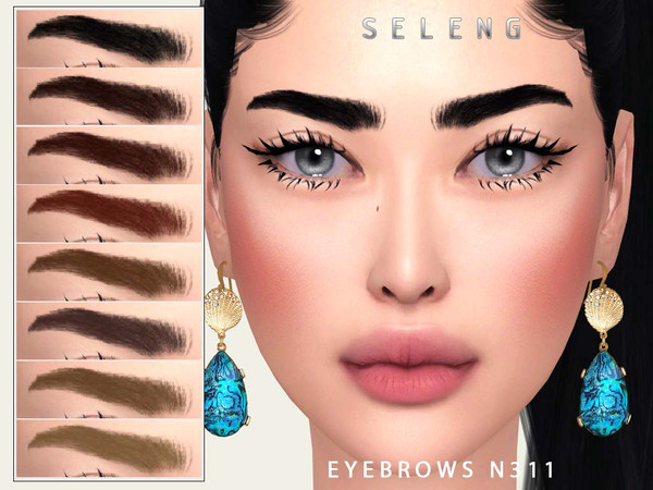 Sims 4 — Eyebrows N311 by Seleng — The eyebrows has 21 colours and HQ compatible. Allowed for teen, young adult, adult