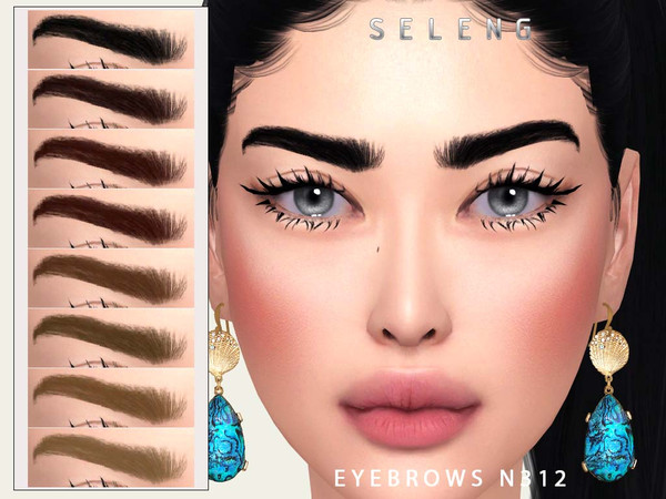Sims 4 — Eyebrows N312 by Seleng — The eyebrows has 21 colours and HQ compatible. Allowed for teen, young adult, adult