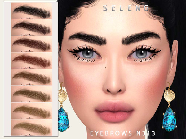 Sims 4 — Eyebrows N313 by Seleng — The eyebrows has 21 colours and HQ compatible. Allowed for teen, young adult, adult