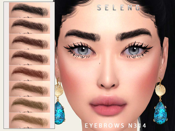 Sims 4 — Eyebrows N314 by Seleng — The eyebrows has 21 colours and HQ compatible. Allowed for teen, young adult, adult